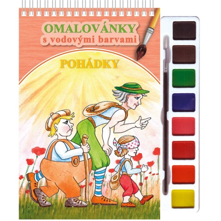 AKIM Omalovánky set s barvami a štětcem Pohádky