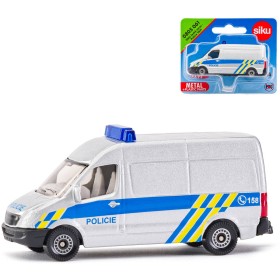 SIKU Auto Van česká Policie stříbrná dodávka CZ design kovový model