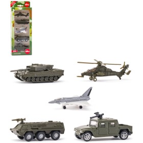SIKU Vojenská vozidla auta a letadla set 5ks kovové modely
