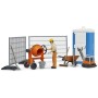 BRUDER 62008 Stavební set míchačka s figurkou a pracovním nářadím plast