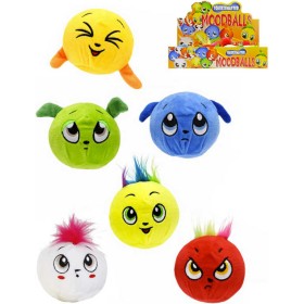PLYŠ Baby míček měkký strečový 10cm veselý s obličejem 6 druhů pro miminko