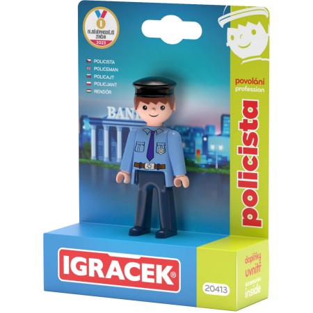 EFKO IGRÁČEK Policista povolání set figurka kloubová s doplňky
