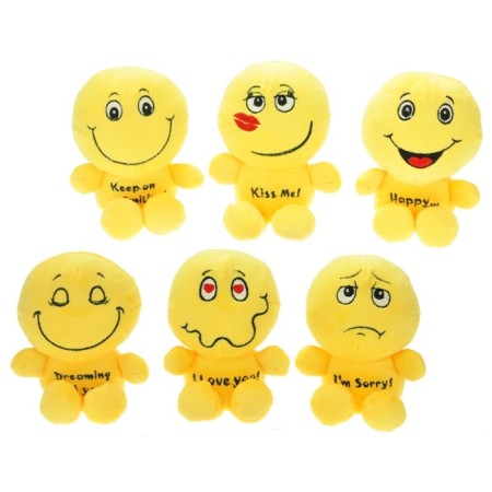 PLYŠ Smajlík 12 cm sedící 6 druhů PLYŠOVÉ HRAČKY