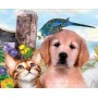 PUZZLE Prime 3D Domácí zvířátka 31x23cm 100 dílků holografické