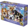 PUZZLE Prime 3D Psi a kočky selfie 31x23cm 100 dílků holografické