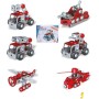 MALÝ MECHANIK Hasiči 43-65 dílků 6 druhů kovová STAVEBNICE typu Merkur