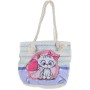 Kabelka přes rameno kočičika 28x20cm třpytivá látková taštička na zip