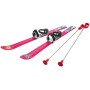 PLASTKON Lyže carvingové Baby Ski 90cm Růžové s vázáním a holemi
