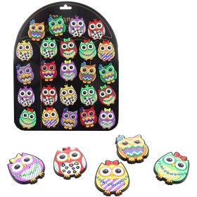 Magnetky dětské sovičky 4,5cm samostatné různé druhy
