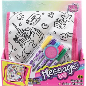 Kabelka malovací vybarvovací jednorožec kreativní set s fixami