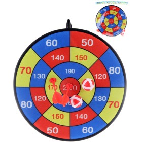 Terč na suchý zip látkový set se 2 soft šipkami a 2 míčky