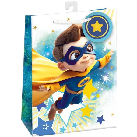 ARGUS Taška dárková akční hrdina 23x32x13cm papírová lesklá