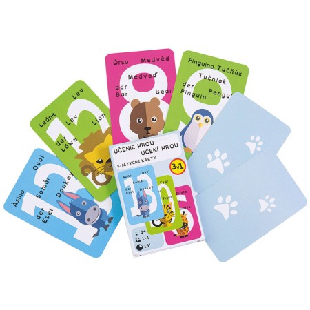 ARGUS Hra hrací karty edukační 4-jazyčné 3v1 I.