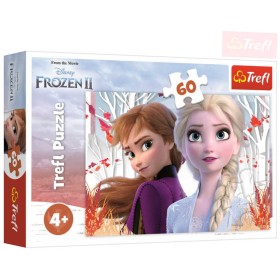 TREFL Puzzle Kouzelný svět Anny a Elsy Frozen 2 (Ledové Království) 33x22cm 60 dílků