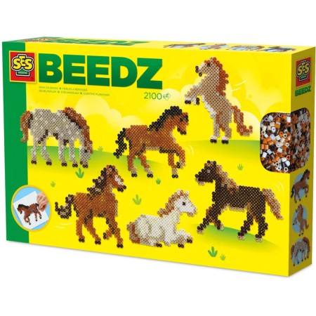 SES CREATIVE Beedz zažehlovací korálky Divocí koně 2100ks