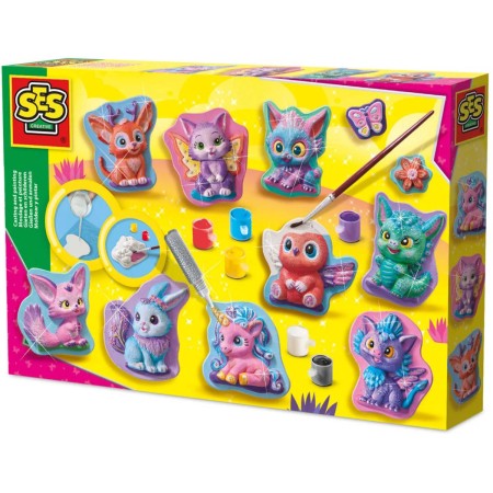 SES CREATIVE Odlévání a malování Roztomilé fantasy figurky kreativní set