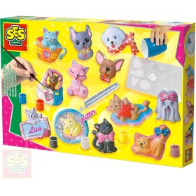 SES CREATIVE Kreativní set malování a odlévání ze sádry psi a kočky