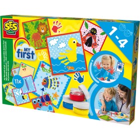 SES CREATIVE Moje první umělecké dílo kreativní set prstové barvy s doplňky