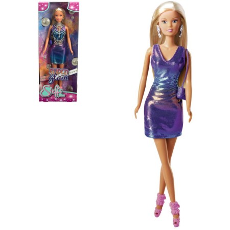 SIMBA Panenka Steffi Super Glam 29cm třpytivé krátké šaty