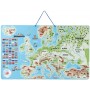 WOODY DŘEVO Hra mapa Evropy 3v1 naučné puzzle skládačka 75x45cm AJ