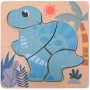 JOUECO DŘEVO Puzzle baby vkládací Dino na desce velké dílky 3 druhy