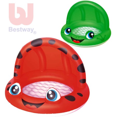 BESTWAY Bazének dětský kulatý se stříškou 97x66cm zvířátko 2 druhy