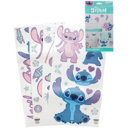 Samolepky na stěnu Disney Stitch & Angel nástěnná dekorace 58ks
