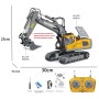 RC Bagr stavební stroj na vysílačku 2,4GHz kov na baterie Světlo Zvuk