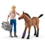SCHLEICH Návštěva lékaře u klisny a hříběte herní set 2 koníci s doplňky