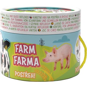 JIRI MODELS Hra karetní Postřeh! Farma v kulaté krabičce