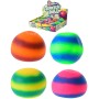 Míček měkký strečový 7cm balónek duhový antistresový 4 barvy