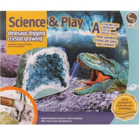 Výroba krystalů a tesání dinosaurů set Laboratorní sada krystaly s dinosaury 2v1