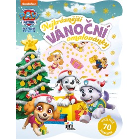 JIRI MODELS Omalovánky vánoční se samolepkami Tlapková patrola holky