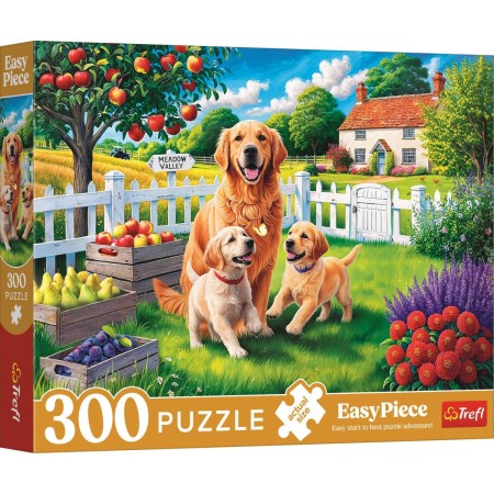 TREFL PUZZLE Easy Piece Psi na venkově 60x40cm 300 dílků skládačka