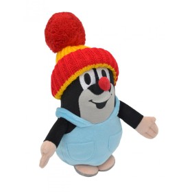 MORAVSKÁ ÚSTŘEDNA Krtek 20 cm, kalhotky, kulich červeno-žlutý, plyšová hračka