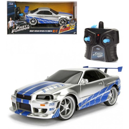 JADA RC Auto Nissan Skyline GT-R 1:24 Rychle a zběsile na vysílačku 2,4GHz na baterie