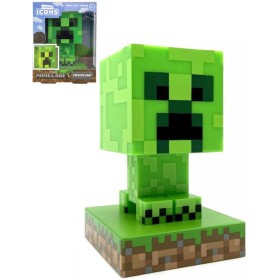Stolní lampička Minecraft Creeper Icon Light 10cm na baterie zelené LED Světlo