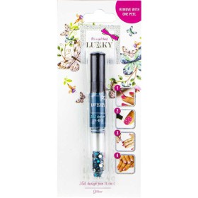 LUKKY Lak na nehty dětský slupovací 6ml + třpytky 1,5g Světle modrá