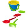 PL Baby pískový set kyblík vlnka s formičkami a nástroji 6ks