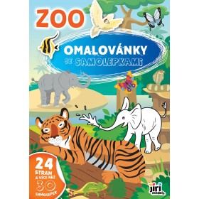 JIRI MODELS Omalovánky se samolepkami A4+ ZOO Zvířátka II.