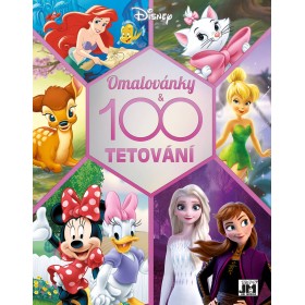 JIRI MODELS 100 tetování + omalovánky Disney pro holky