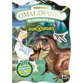 JIRI MODELS Omalovánky tvarované + samolepky Dinosauři