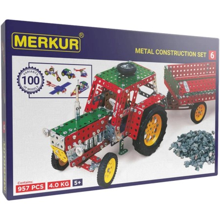 MERKUR M6 Velká sada 957 dílků *KOVOVÁ STAVEBNICE*