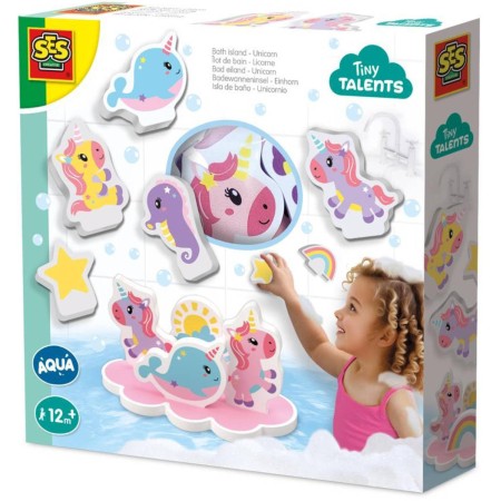 SES CREATIVE Tiny Talents baby vodolepky jednorožci set 9ks do vany