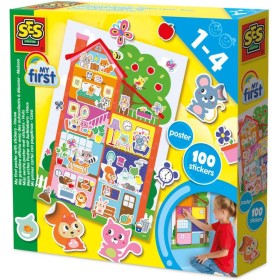 SES CREATIVE Můj první plakát Dům kreativní baby set 100 samolepek