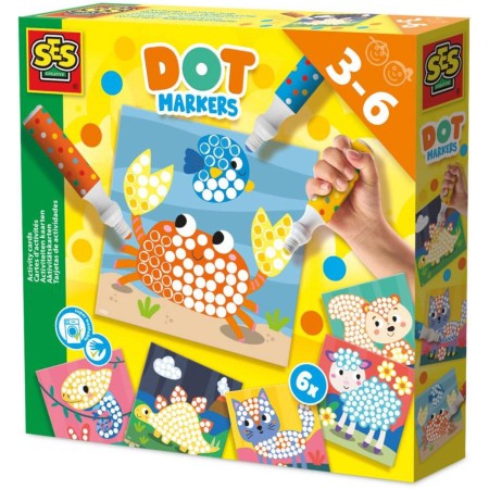 SES CREATIVE Tečkovací fixy a karty s aktivitami kreativní sada
