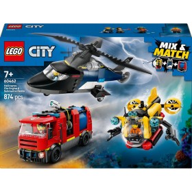 LEGO CITY Remix: Helikoptéra, hasičský vůz a ponorka 60462 STAVEBNICE