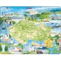 LARSEN Puzzle deskové vzdělávací Česká republika památky 78 dílků