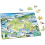 LARSEN Puzzle deskové vzdělávací Česká republika památky 78 dílků