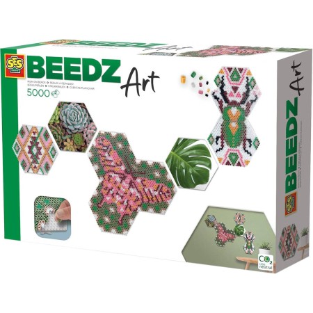 SES CREATIVE Beedz zažehlovací 3D korálky hexagonální Art botanika 5000ks